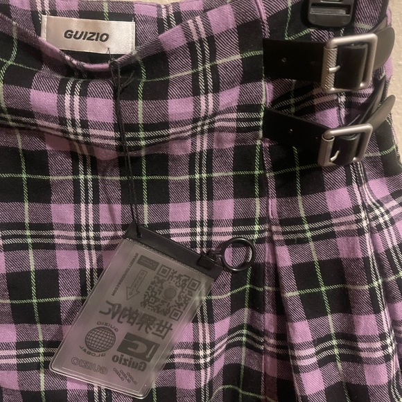 Danielle Guizio Plaid Mini Skirt. - Picture 3 of 4